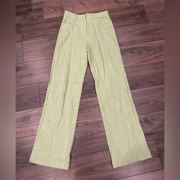 Zara Green Patterned Pants - Picture 1 of 4